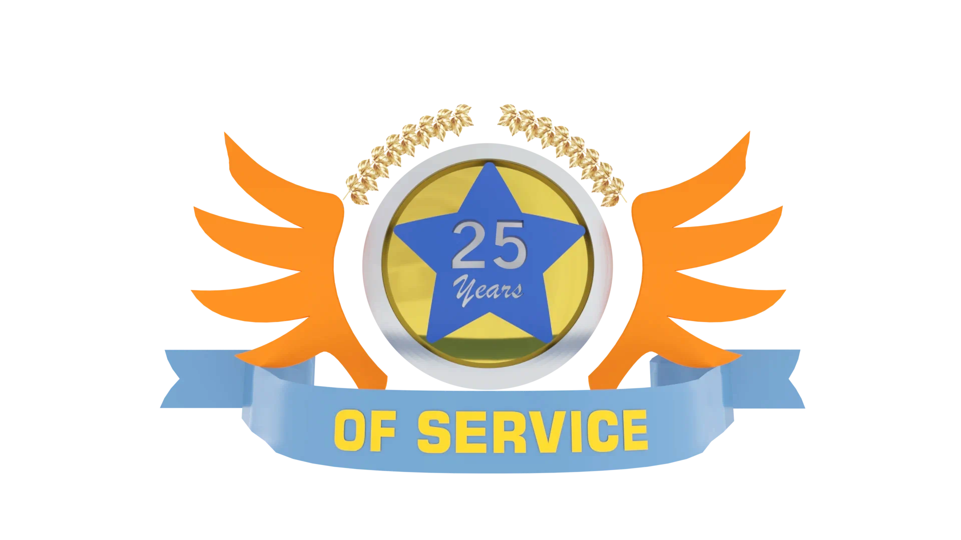 25 Years of Service (orange wing)